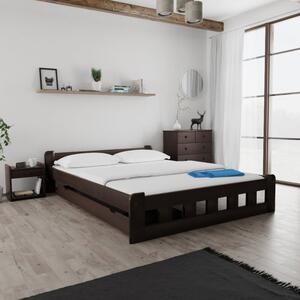 Krevet Naomi povišen 160 x 200 cm, orah Podnica: Sa lameliranom podnicom, Madrac: Bez madraca
