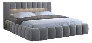 Zondo Bračni krevet 160 cm Luxa (siva) (s podnicom, s prostorom za odlaganje i LED). 1041567