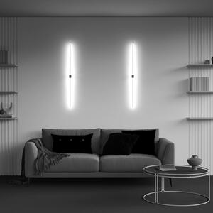 Maytoni LED zidna svjetiljka Pars, 105 cm, crna/zlatna, aluminij, Crno, Dnevni boravak/blagovaonica, Aluminij