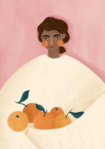 Ilustracija The Woman With the Oranges, Bea Muller, (30 x 40 cm)