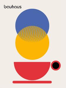 Ilustracija Bauhaus Coffee Abstract, Retrodrome, (30 x 40 cm)