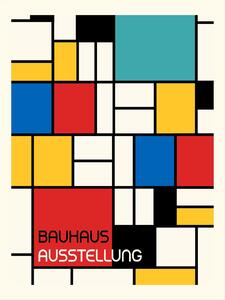 Ilustracija Bauhaus Geometric Design Retro, Retrodrome, (30 x 40 cm)