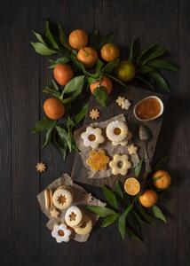 Umjetnička fotografija Mandarin Linzer Cookies, Diana Popescu, (30 x 40 cm)