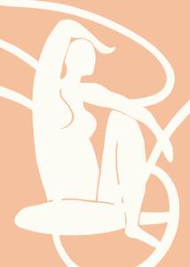 Ilustracija Pictufy Studio Woman Line Peach Fuzz, Pictufy Studio, (30 x 40 cm)