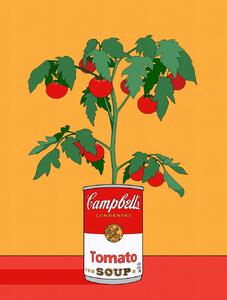 Ilustracija Campbells Soup Tomato Plant Retro Illustration, Retrodrome, (30 x 40 cm)