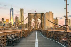 Umjetnička fotografija Brooklyn Bridge and Lower Manhattan at, Onfokus, (40 x 26.7 cm)