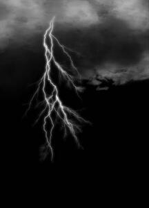 Umjetnička fotografija Lightning streaks on gloomy cloudy darkness, The-Vagabond, (30 x 40 cm)