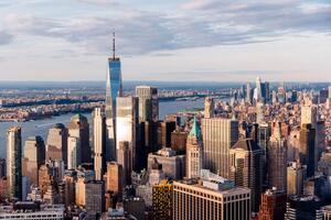 Umjetnička fotografija New York City downtown skyline aerial, Alexander Spatari, (40 x 26.7 cm)