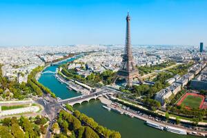 Umjetnička fotografija Eiffel Tower aerial view, Paris, saiko3p, (40 x 26.7 cm)