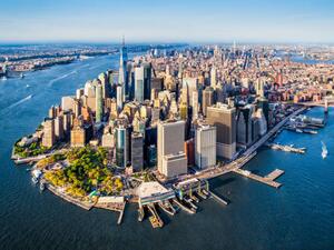 Umjetnička fotografija aerial view of Lower Manhattan. New York, Eloi_Omella, (40 x 30 cm)