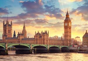 Umjetnička fotografija The Big Ben in London and the House of Parliament, mammuth, (40 x 26.7 cm)