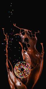 Umjetnička fotografija Chocolate splash and a donut with, Dina Belenko Photography, (26.7 x 40 cm)