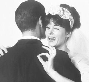 Umjetnička fotografija BRIDE HUGGING HUSBAND, OKAY GESTURE, 1963, Archive Holdings Inc., (30 x 40 cm)