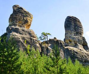 Umjetnička fotografija Sandstone rock in Hruboskalsko Nature Reserve,, vencavolrab, (40 x 35 cm)