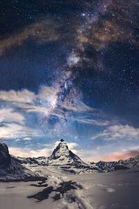 Umjetnička fotografija Matterhorn and Milky way, Pathara Buranadilok, (26.7 x 40 cm)