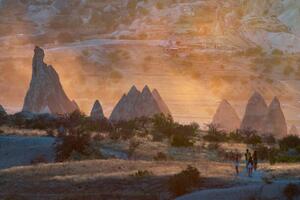 Umjetnička fotografija Sunset image of the rock formations, Izzet Keribar, (40 x 26.7 cm)