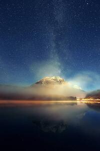 Umjetnička fotografija Milky way mountain lake, Songquan Deng, (26.7 x 40 cm)