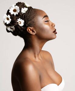 Umjetnička fotografija Beauty Profile of African American Woman, inarik, (35 x 40 cm)