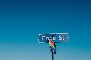 Umjetnička fotografija American road sign displaying 'Pride Street', Catherine Falls Commercial, (40 x 26.7 cm)