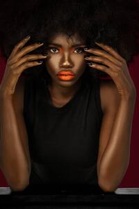 Umjetnička fotografija Clean & Serene Black Lady With, Phil Halfmann, (26.7 x 40 cm)
