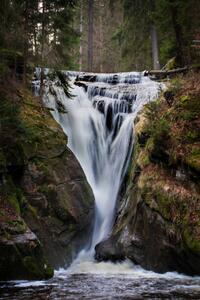 Fotografija Scenic view of waterfall in forest,Czech Republic, Adrian Murcha / 500px, (26.7 x 40 cm)