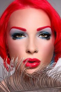 Umjetnička fotografija Redhead covergirl, olgaecat, (26.7 x 40 cm)