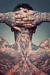 Umjetnička fotografija Tattoo artist back, MediaProduction, (26.7 x 40 cm)