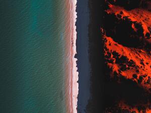 Umjetnička fotografija Aerial shot of Cape Peron at, Abstract Aerial Art, (40 x 30 cm)