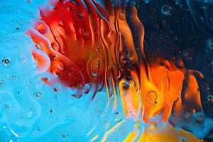 Umjetnička fotografija Red, orange, blue, yellow colorful abstract, Alexander Shapovalov, (40 x 26.7 cm)