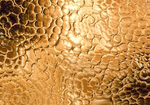 Ilustracija Gold Yellow Bubble Pattern Glittering Background, oxygen