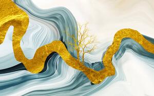 Ilustracija Abstract artistic blue paint background texture,, Luzhi Li