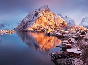 Umjetnička fotografija Winter in Reine, Lofoten Islands, Norway, David Clapp, (40 x 30 cm)