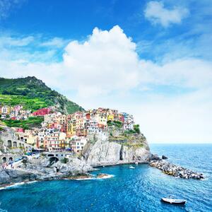 Umjetnička fotografija Manarola town in Cinque Terre, Italy, alxpin, (40 x 40 cm)