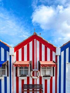 Umjetnička fotografija Traditional colorful striped houses in Costa, Isabel Pavia, (30 x 40 cm)