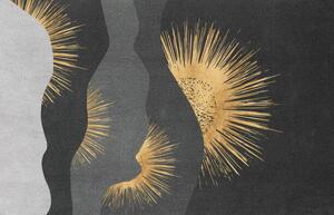 Ilustracija Abstract golden art. Rich texture. Modern, Luzhi Li, (40 x 26.7 cm)