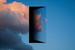 Ilustracija View of the sky with a doorway in it., Maciej Toporowicz, NYC
