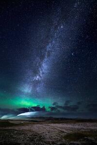 Umjetnička fotografija Aurora Borealis with the Milky Way, Arctic-Images, (26.7 x 40 cm)