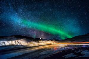 Umjetnička fotografija Aurora Borealis, Iceland, Arctic-Images, (40 x 26.7 cm)