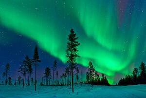 Umjetnička fotografija Aurora Borealis Northern Lights Sweden, Dave Moorhouse, (40 x 26.7 cm)