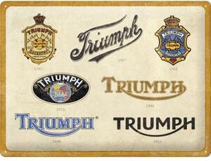Metalni znak Triumph - Logo Evolution, (40 x 30 cm)