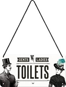 Metalni znak Gents and Ladies Toilets, (20 x 10 cm)