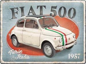 Metalni znak Fiat 500 - Turin Italia, ( x cm)