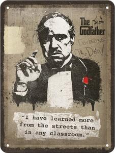 Metalni znak The Godfather - Learn from the streets, (15 x 20 cm)