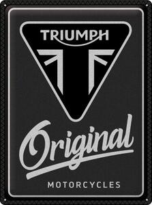 Metalni znak Triumph - Original Motorcycles, (30 x 40 cm)