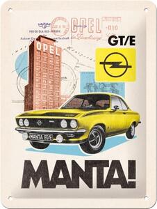 Metalni znak Opel - Manta! GT/E, (15 x 20 cm)