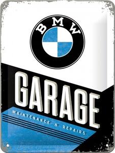 Metalni znak BMW - Garage, (15 x 20 cm)