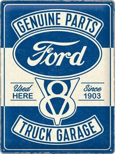 Metalni znak Ford V8 - Truck Garage, (30 x 40 cm)
