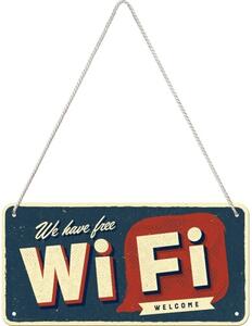Metalni znak Free Wi-Fi, (20 x 10 cm)