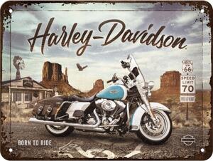 Metalni znak Harley Davidson - Born to Ride, (20 x 15 cm)