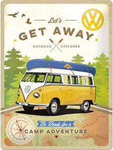 Metalni znak Volkswagen VW - Let‘s Get Away, (30 x 40 cm)